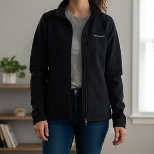 Columbia Kruser Ridge Softshell Jacket Black Women’s‎ size Large Omni Shield